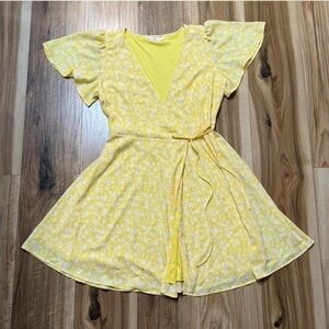 LC Lauren Conrad Bright Yellow Dress